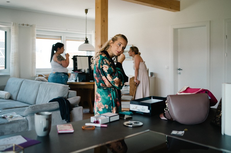 Getting Ready im Wohnzimmer